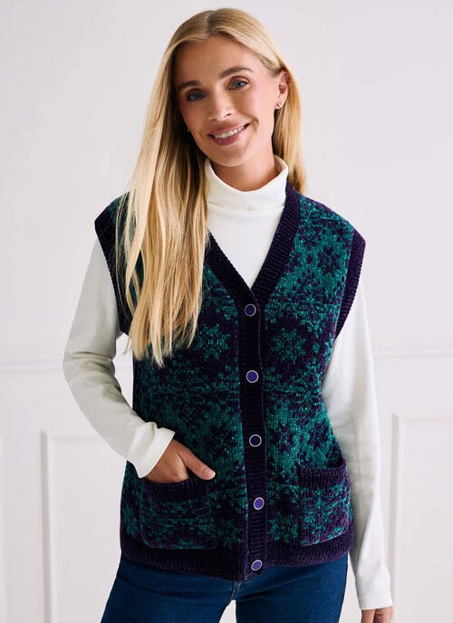 Fairisle Chenille Waistcoat