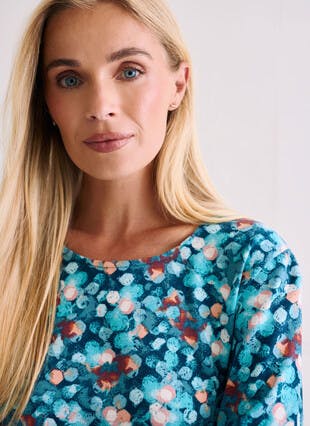 Warm Touch Jersey Print Top