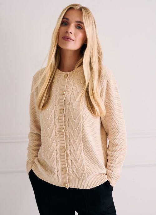 Chenille Embellished Cardigan