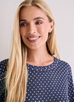 Jersey Jacquard Spot Top