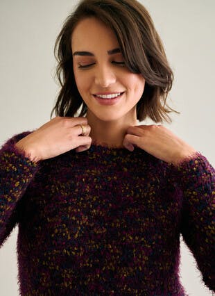 Bobble Knit Crew Neck Jumper