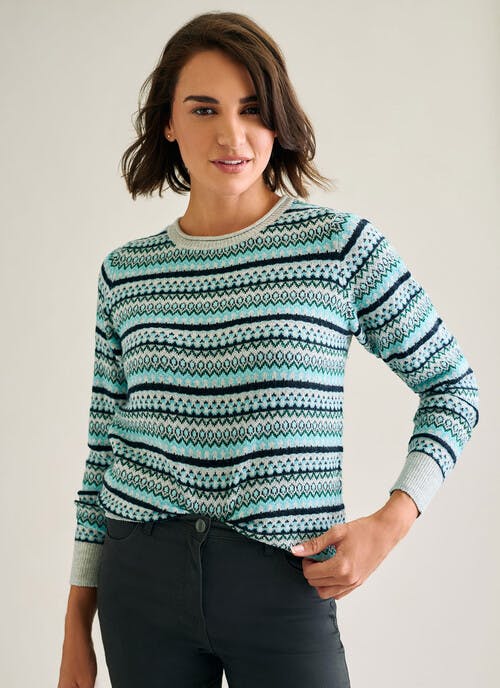 Fairisle Lurex Trim Jumper
