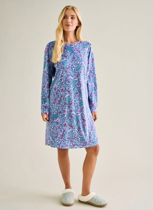 Velour Printed Nightdress