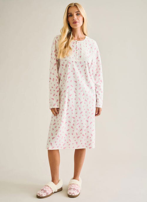 Cosy Fleece Printed Nightdress
