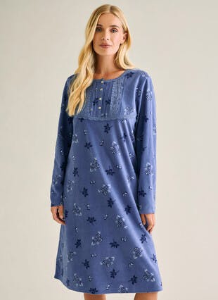 Cosy Fleece Printed Nightdress