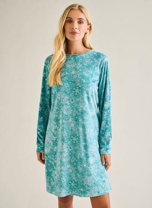 Velour Printed Nightdress