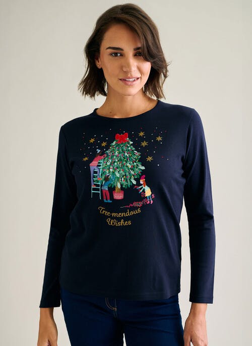 Pure Cotton Tree-mendous Christmas Top