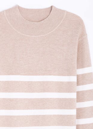Striped Turtle Neck Jumper