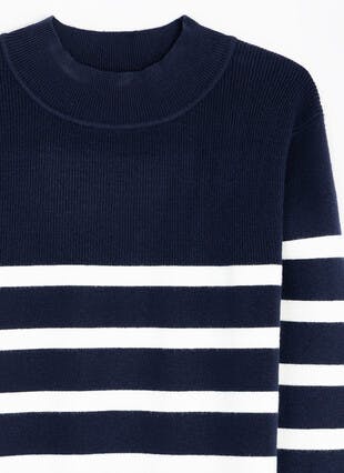 Striped Turtle Neck Jumper