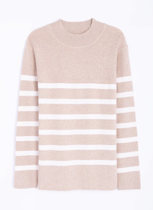 Striped Turtle Neck Jumper