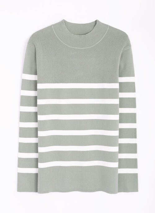 Striped Turtle Neck Jumper