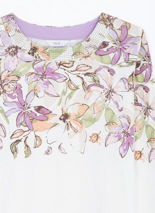 Pure Cotton Printed Crew Neck Top