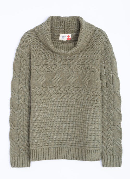 Cable Cowl Knit Jumper