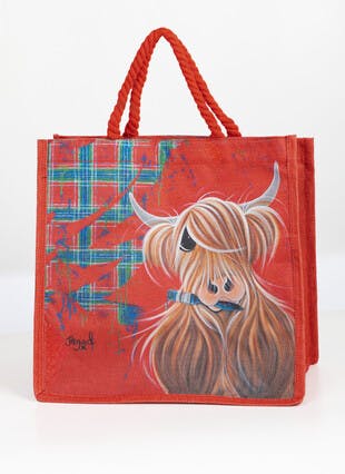 Mcmoos Tartan Paint Jute Bag