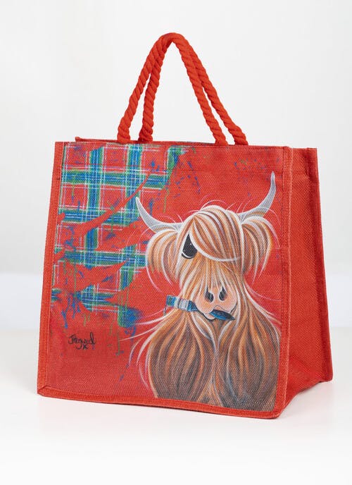 Mcmoos Tartan Paint Jute Bag