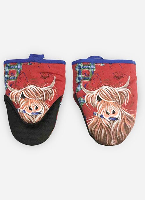 Mcmoos Tartan Paint Micro Oven Mitt Pair