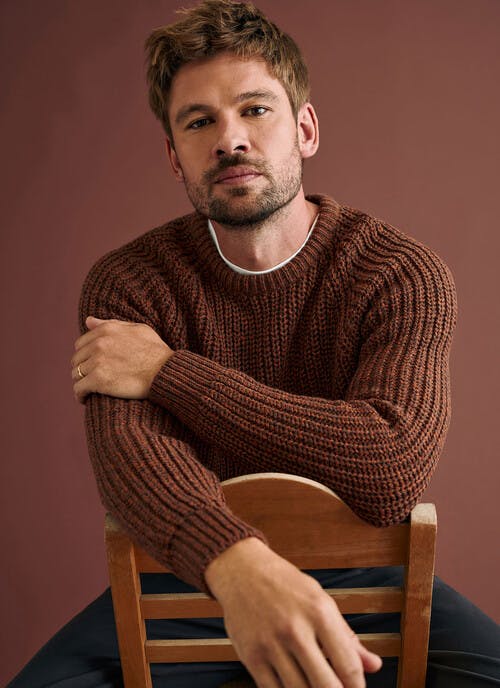 Crew Neck Fisherman Rib Jumper