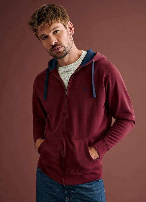 Cotton Rich Zip Up Hoodie