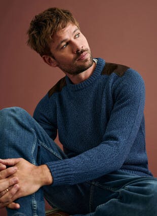Textured Knit Crew Neck Jumper