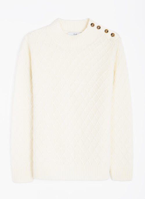 Button Detail Turtle Neck Jumper