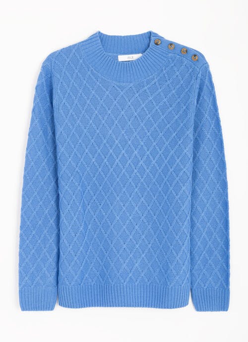 Button Detail Turtle Neck Jumper