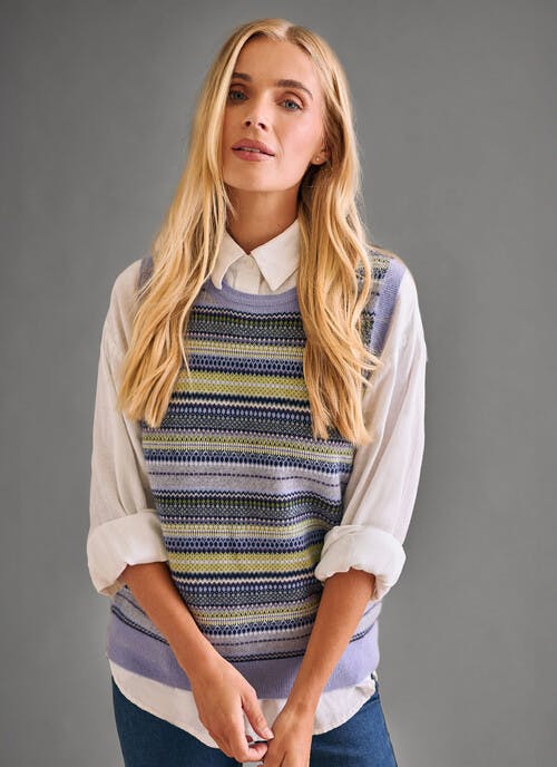 Pure Cashmere Fairisle Vest