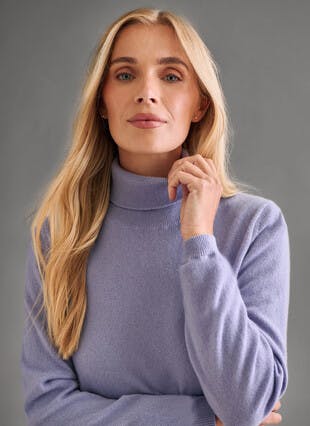 Pure Cashmere Classic Roll Neck Jumper