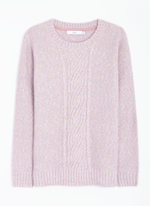 Cable Nep Knit Crew Neck Jumper