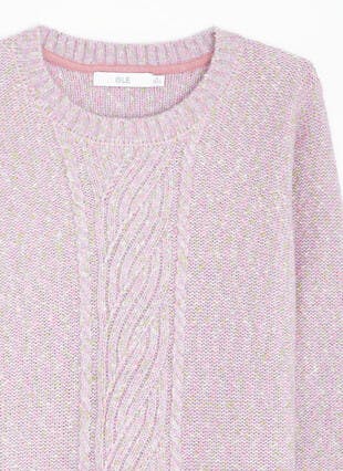 Cable Nep Knit Crew Neck Jumper