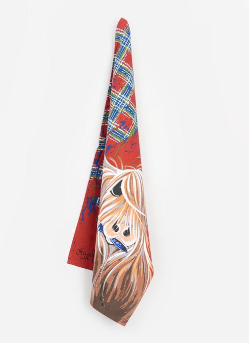 Mcmoos Tartan Paint Tea Towel
