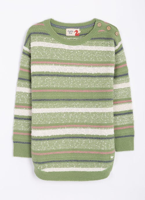 Cotton Rich Textured Stripe Jumper 