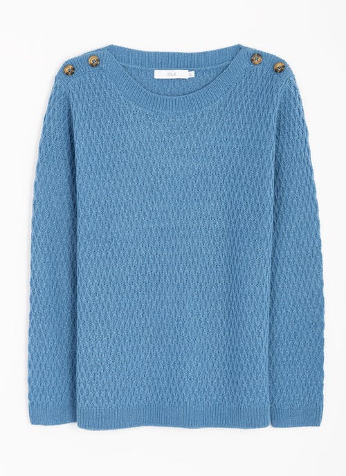 Textured Stitch Boat Neck Jumper