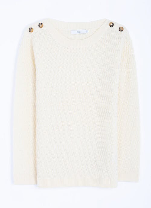 Textured Stitch Boat Neck Jumper