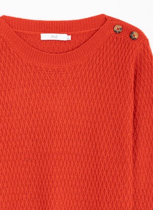 Textured Stitch Boat Neck Jumper
