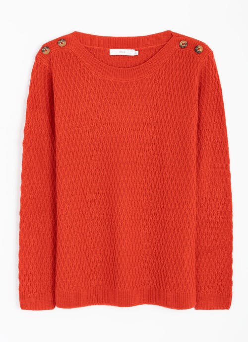 Textured Stitch Boat Neck Jumper