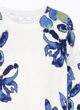 Printed Crew Neck Jumper