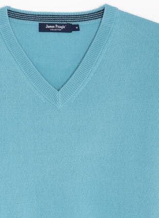 Fine Knit V Neck Jumper