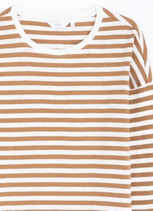 Pure Cotton Relaxed Striped Top
