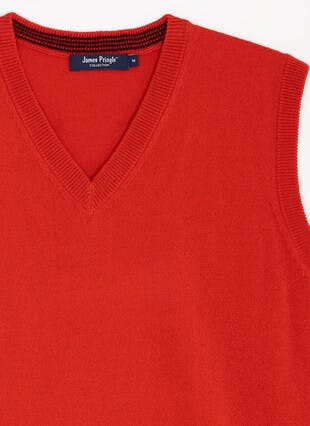 Fine Knit V Neck Sleeveless Jumper