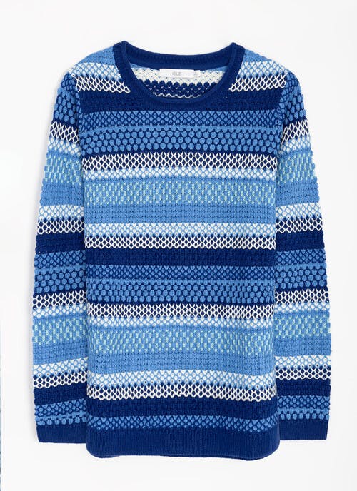 Textured Stitch Crew Neck Jumper
