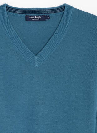 Fine Knit V Neck Jumper