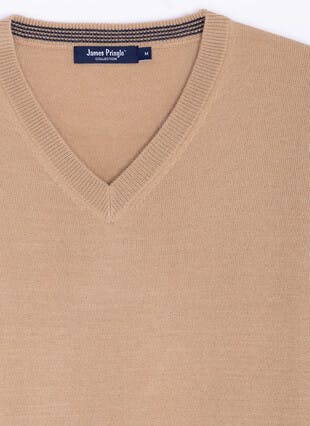 Fine Knit V Neck Jumper