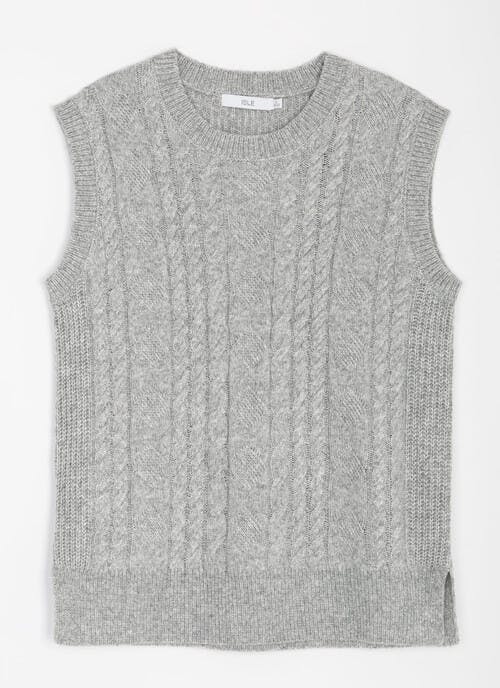 Cable Knit Crew Neck Knitted Vest