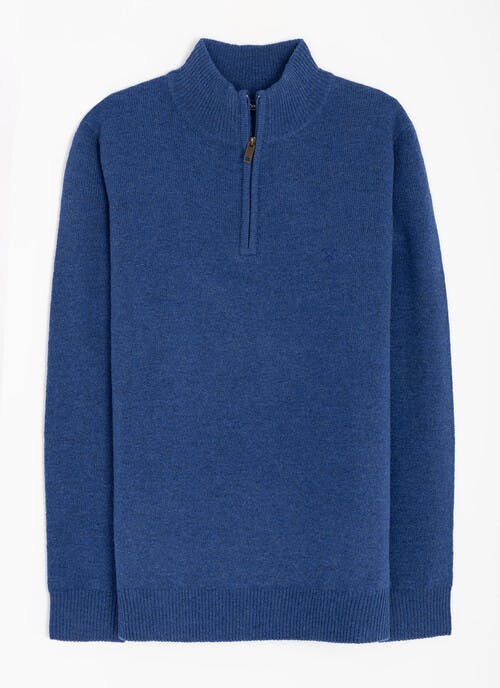 Pure Lambswool Zip Neck Jumper