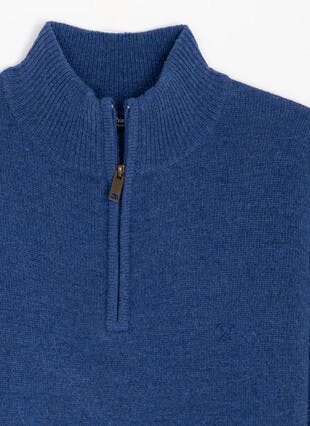 Pure Lambswool Zip Neck Jumper