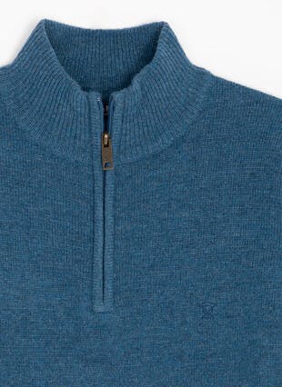 Lambswool Zip Neck Jumper
