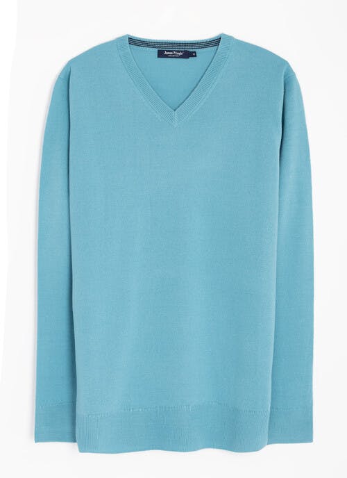 Fine Knit V Neck Jumper