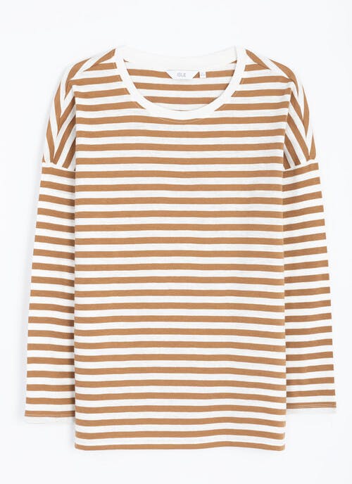 Pure Cotton Relaxed Striped Top