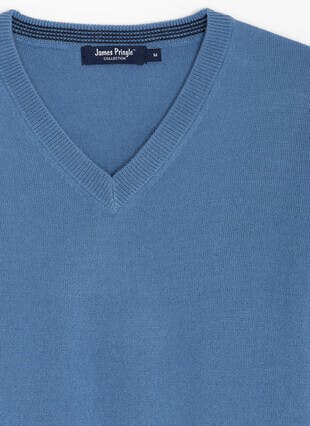 Fine Knit V Neck Jumper