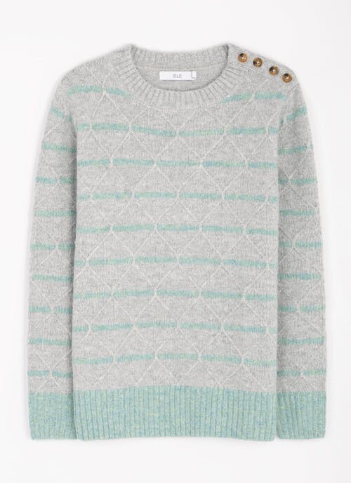 Button Detail Striped Jumper